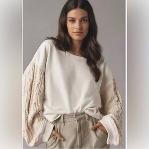 Anthropologie Pilcro Sweater Sleeve Blouse